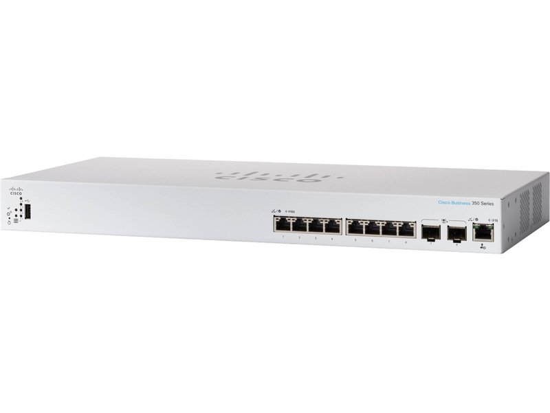 Cisco Business CBS350 8 Ports Manageable Ethernet Switch 8-PORT 10GE, 2x10G SFP+ SHARED