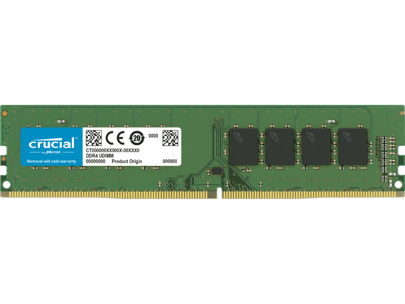 Crucial 16GB 1x16GB DDR4 UDIMM 3200MHz CL22 1.2V Desktop Memory