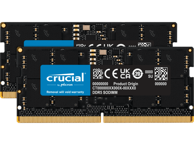 Crucial 32GB 2x16GB DDR5 SODIMM 5600MHz CL46 Memory