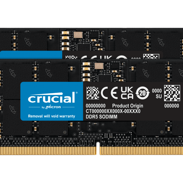 Crucial 32GB (2x16GB) DDR5 SODIMM 5600MHz CL46 Memory