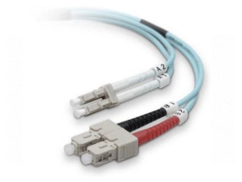 Belkin 2m SC-LC 50/125 Multimode 10G Aqua Fibre Cable