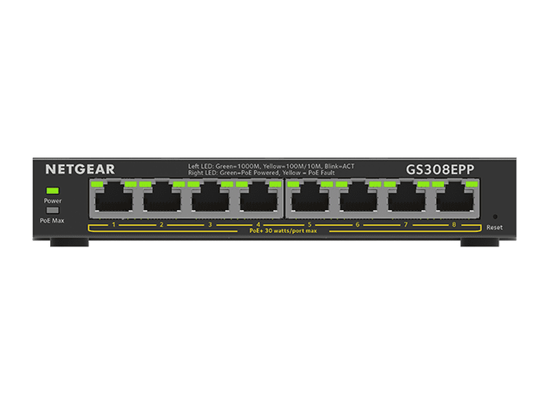 Netgear GS308EPP 8-Port Gigabit Ethernet, PoE+