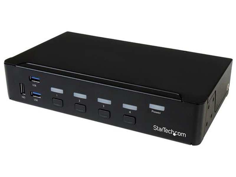 StarTech 4-Port DisplayPort KVM Switch With Built-in USB 3.0 Hub - 4K