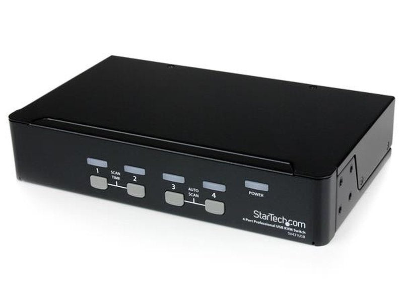 StarTech 4 Port Professional VGA USB KVM Switch with Hub