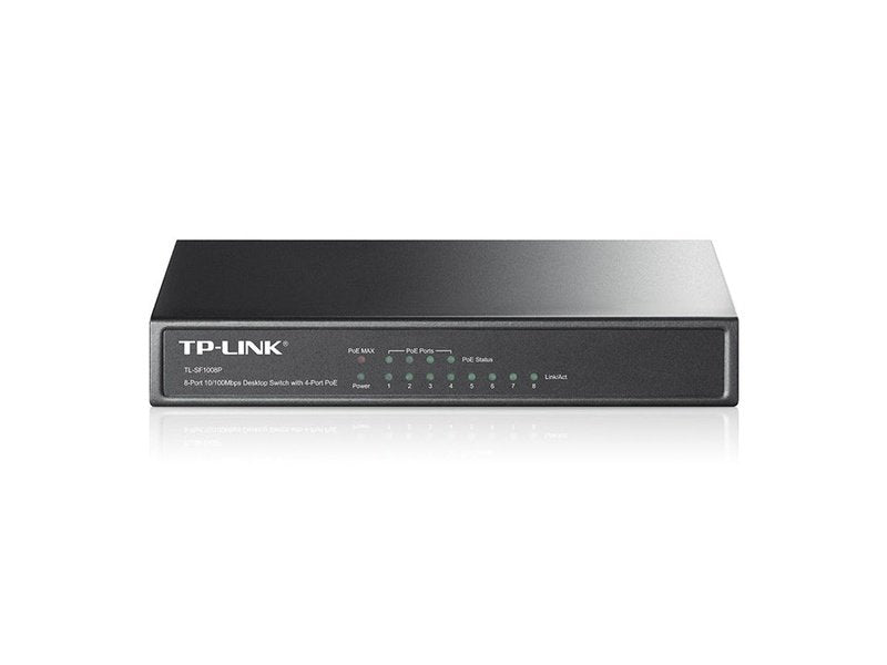 TP-Link TL-SF1008P 8-Port 10/100Mbps Desktop Switch with 4-Port PoE+