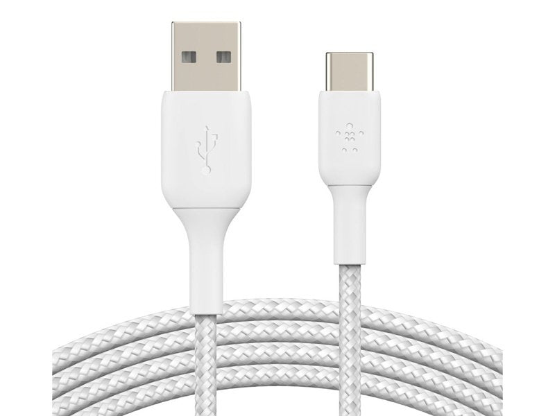 Belkin Boost Charge 1m USB-A to USB-C Braided Cable - White